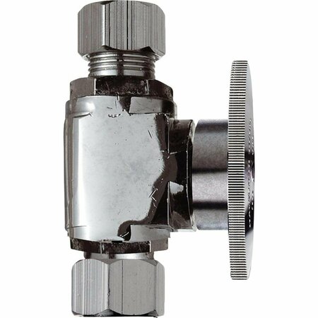 ALL-SOURCE 3/8 In. C X 3/8 In. OD Chrome Plated Brass Stop Valve 456303